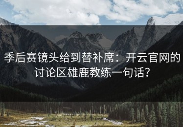 季后赛镜头给到替补席：开云官网的讨论区雄鹿教练一句话？
