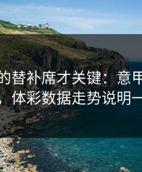 被忽略的替补席才关键：意甲马竞这场，体彩数据走势说明一切