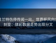 杜兰特伤停传闻一出，世界杯风向立刻变：体彩数据走势出现分叉