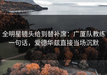 全明星镜头给到替补席：广厦队教练一句话，爱德华兹直接当场沉默