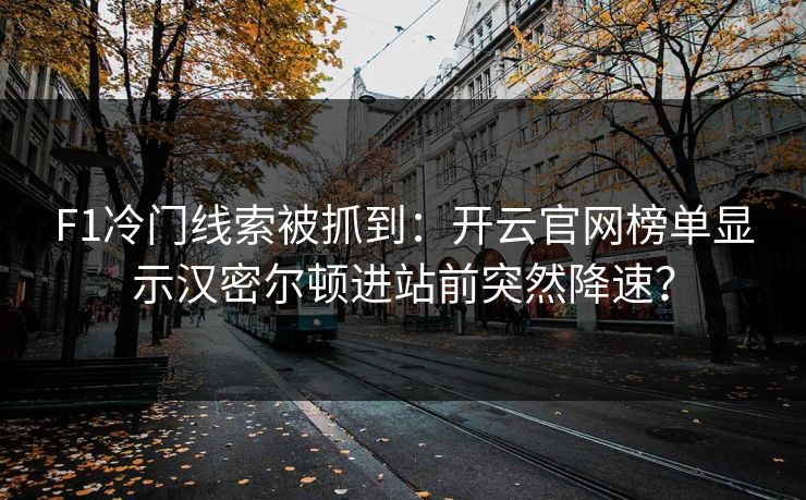 F1冷门线索被抓到:开云官网榜单显示汉密尔顿进站前突然降速? F1冷门线索被抓到:开云官网榜单显示汉密尔顿进站前突然降速?