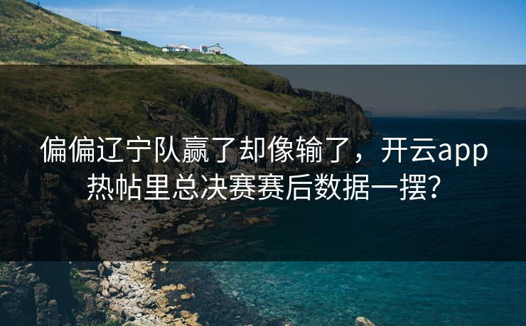 偏偏辽宁队赢了却像输了，开云app热帖里总决赛赛后数据一摆？